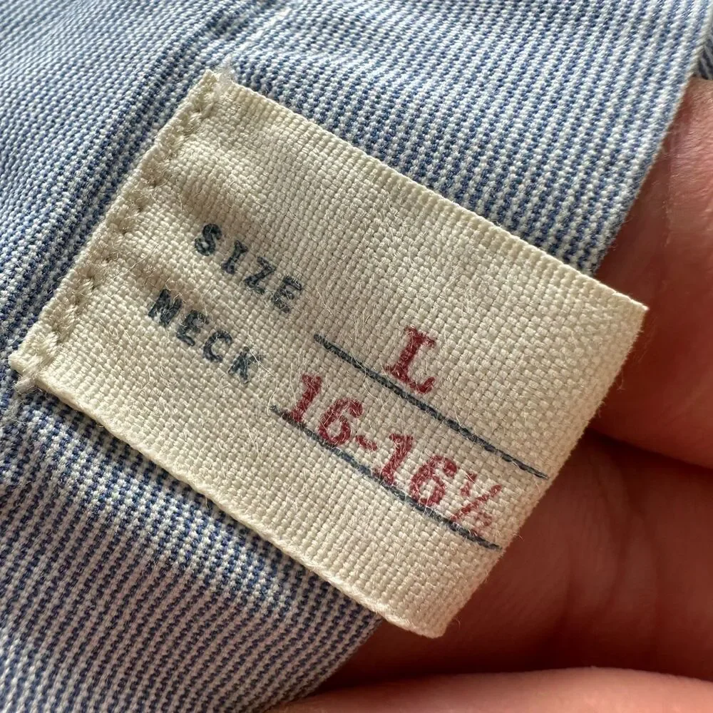 J. Crew Men's Large L Long Sleeve Light Blue Button Up Shirt